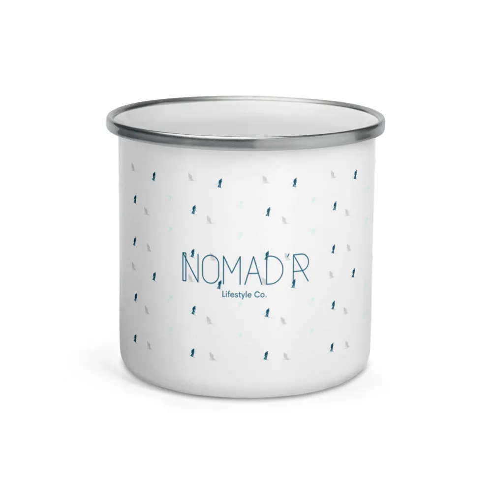"Skier- Blue" Enamel Mug