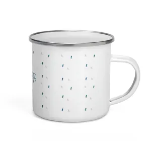 "Skier- Blue" Enamel Mug