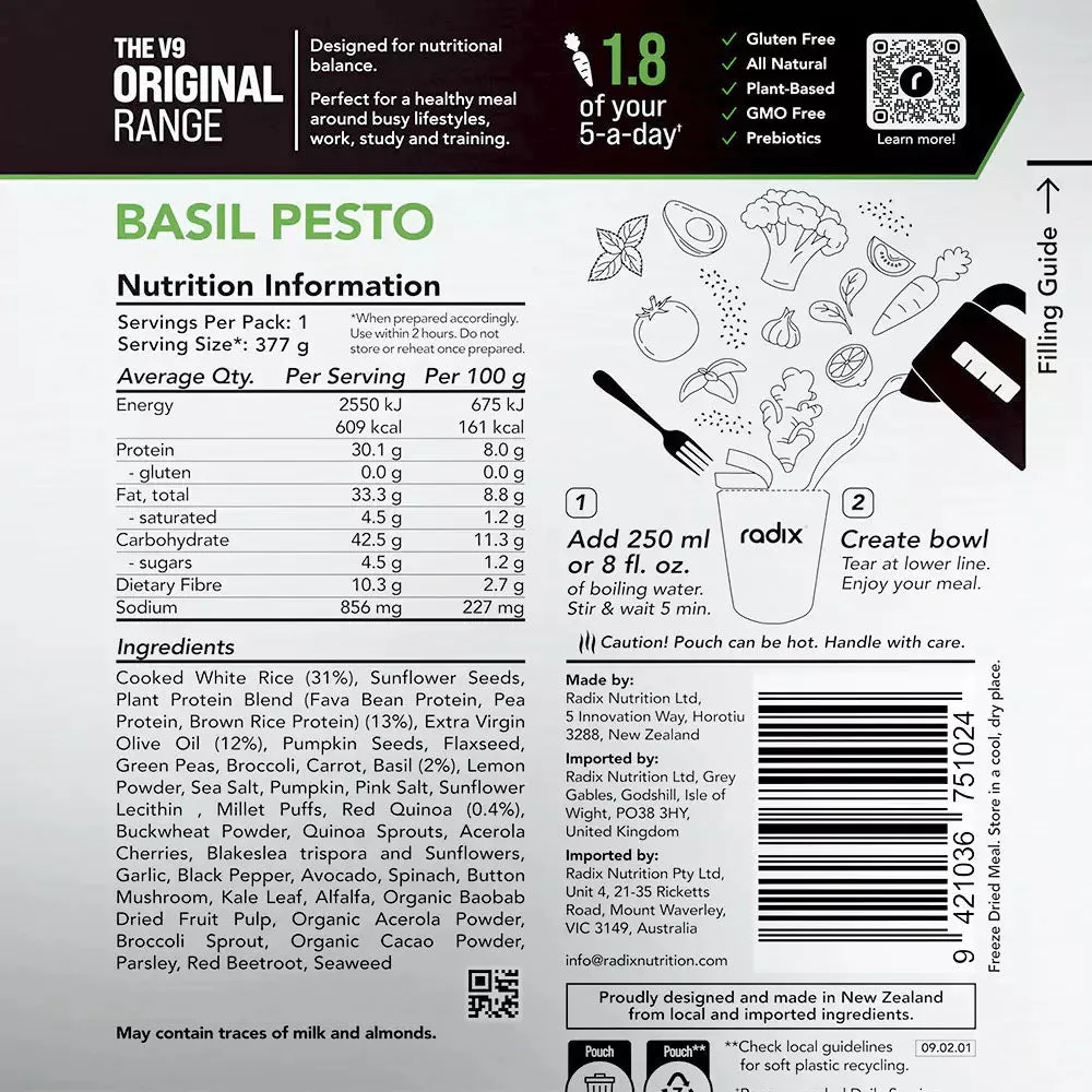 Radix Nutrition ORIGINAL 600kcal Meal V9