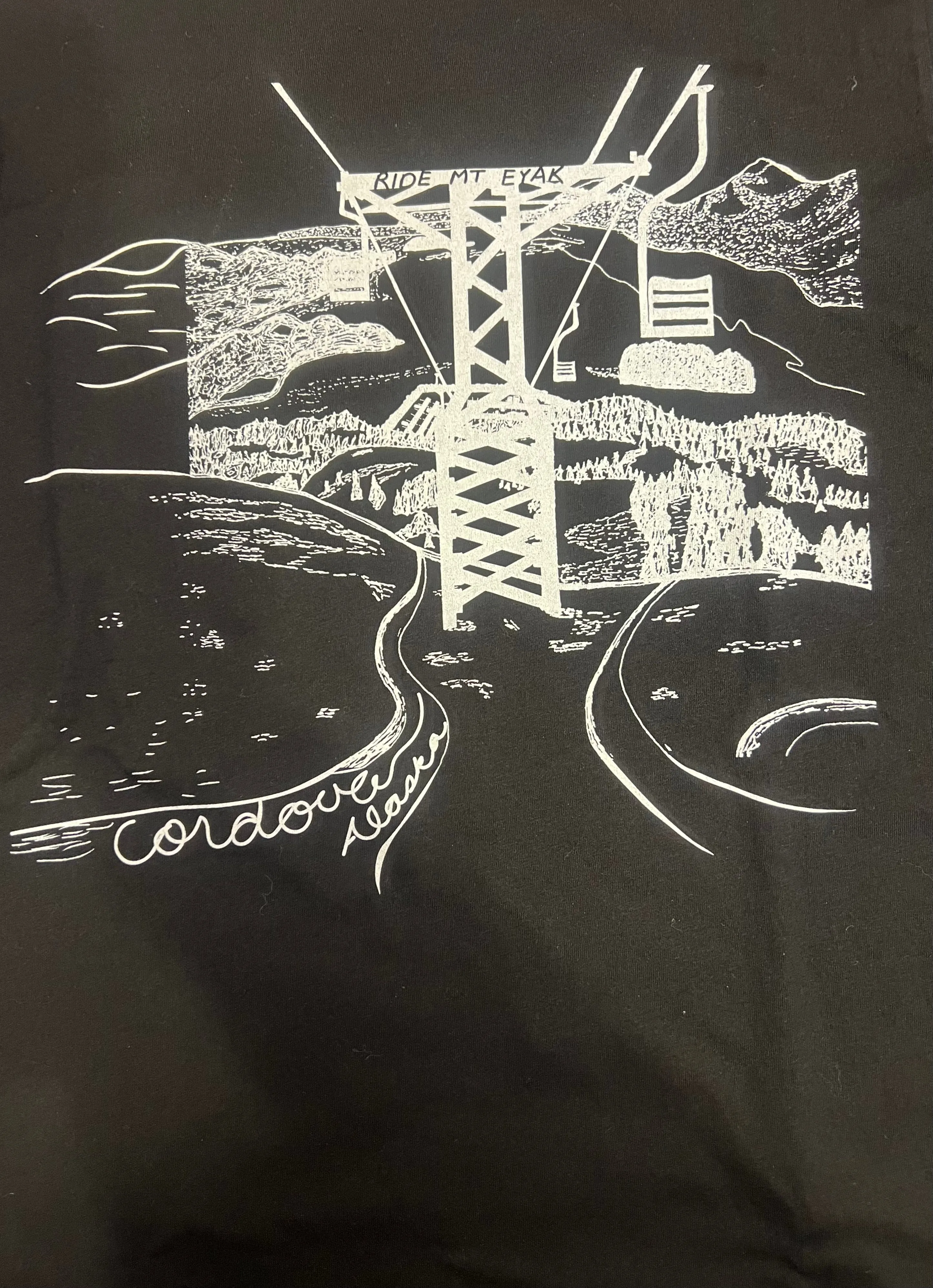 Ride Mt. Eyak T Shirt front print