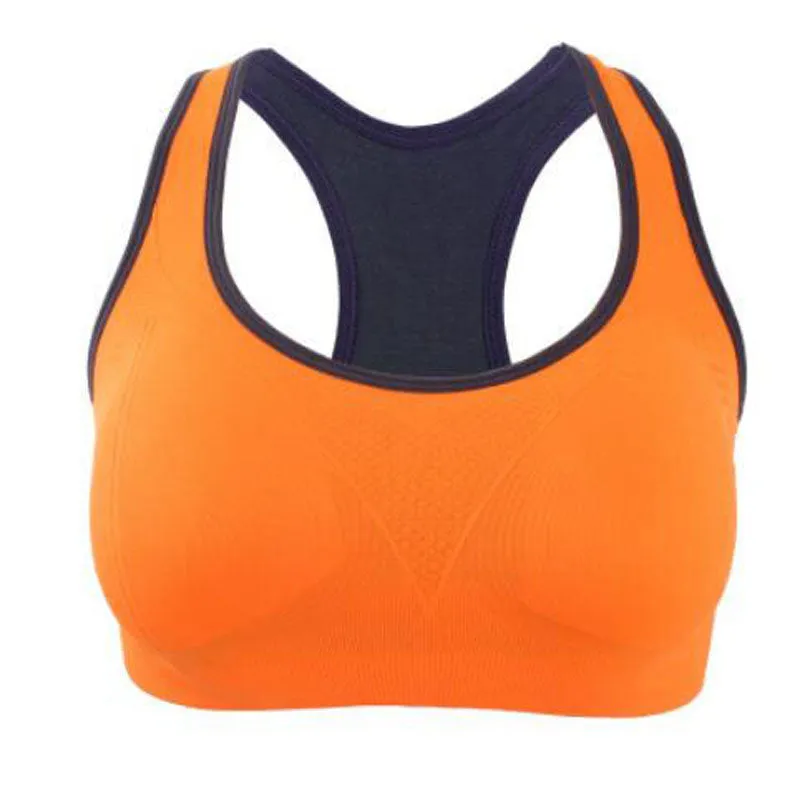 RODEX Women Sport Yoga Bra Shockproof Wirefree Crop Top | Gym Fitness Racerback Vest
