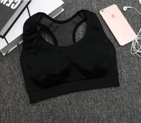 RODEX Women Sport Yoga Bra Shockproof Wirefree Crop Top | Gym Fitness Racerback Vest