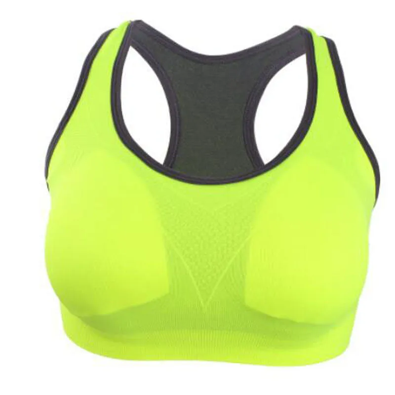 RODEX Women Sport Yoga Bra Shockproof Wirefree Crop Top | Gym Fitness Racerback Vest