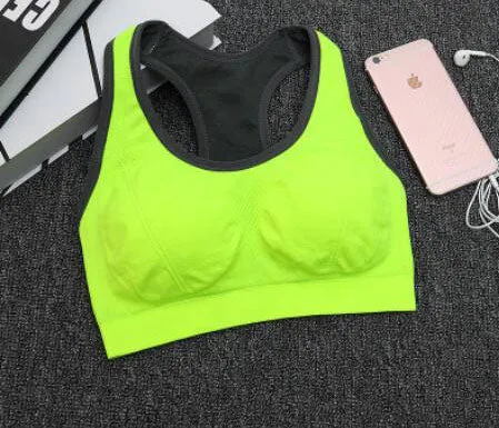 RODEX Women Sport Yoga Bra Shockproof Wirefree Crop Top | Gym Fitness Racerback Vest