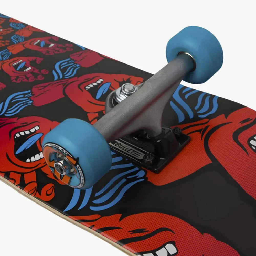 Santa Cruz Mandala Hand 8" Complete Skateboard - Red Blue