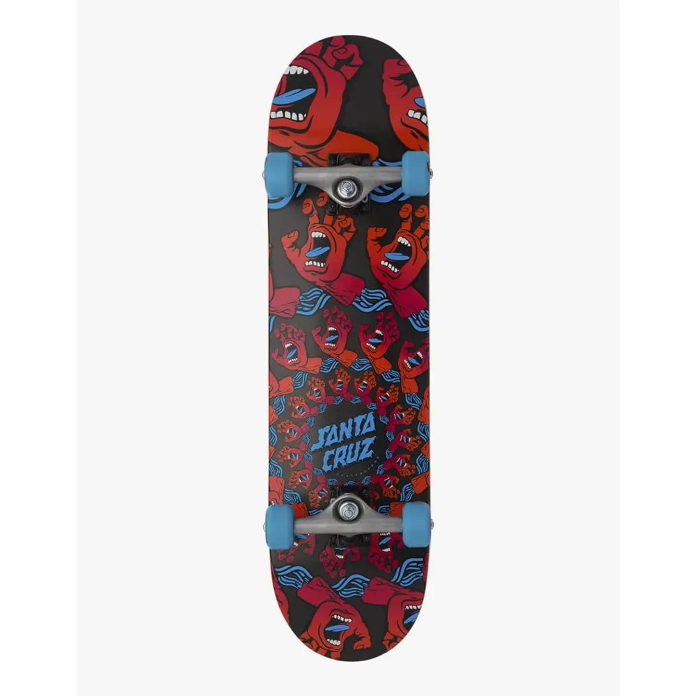 Santa Cruz Mandala Hand 8" Complete Skateboard - Red Blue