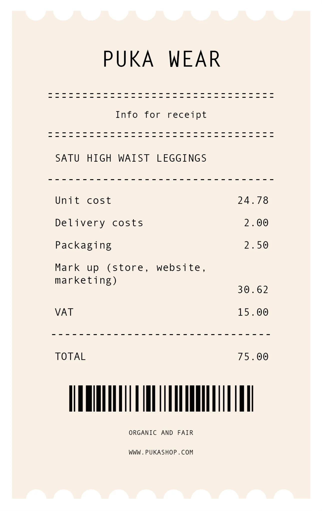 Satu organic high waist leggings