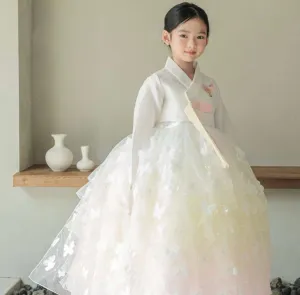 Somi Pink Tulle Dress Modern Hanbok (1-12YR)