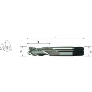 Somta 3 Flute 25mm HSS-Co8 Multi-Purpose End Mill