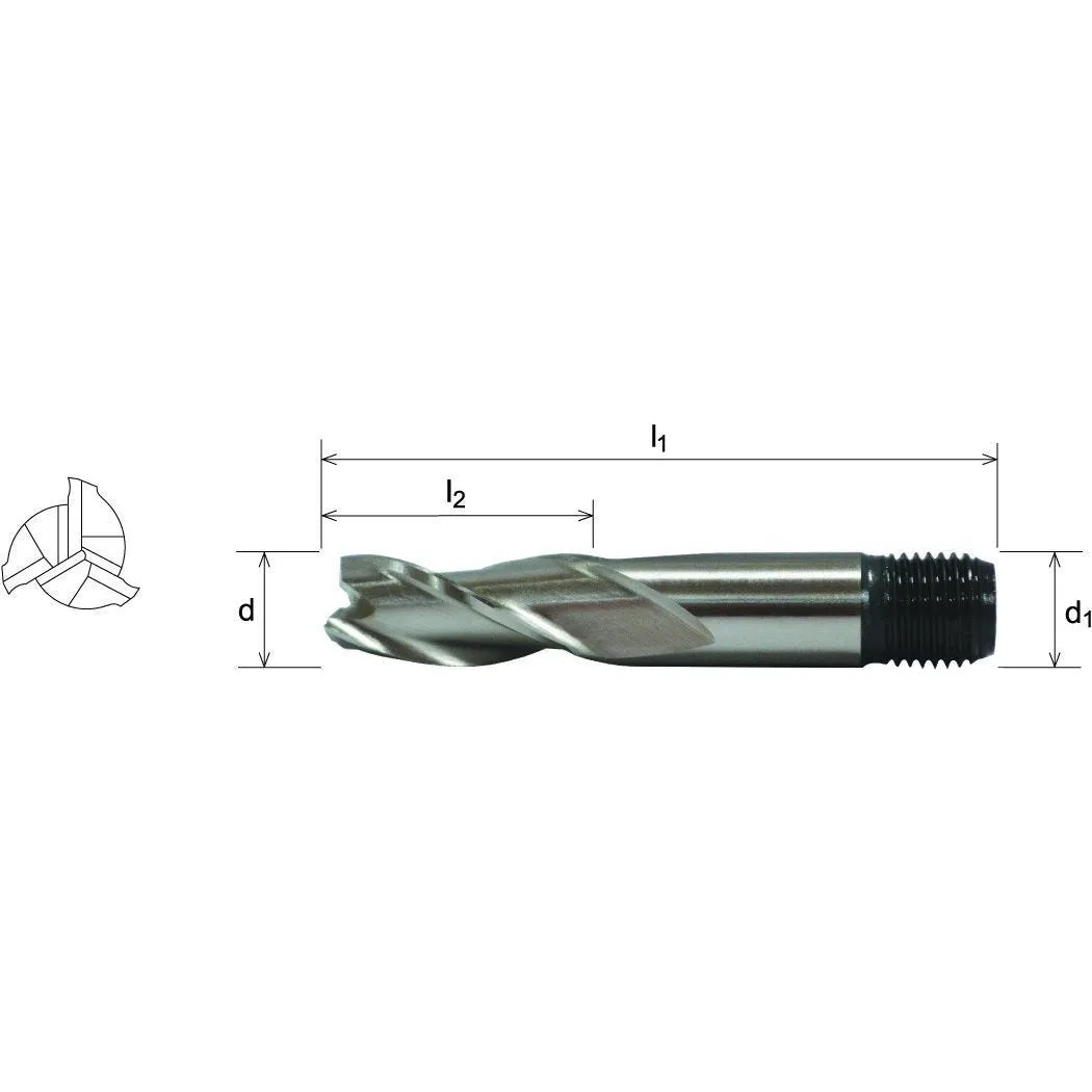 Somta 3 Flute 25mm HSS-Co8 Multi-Purpose End Mill