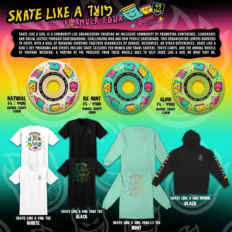 Spitfire Skate Like a Girl Formula Four Radial 99d Wheels - 51mm