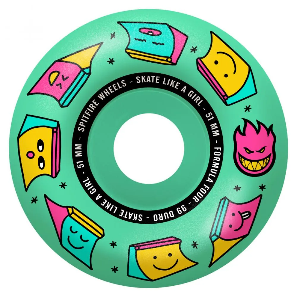 Spitfire Skate Like a Girl Formula Four Radial 99d Wheels - 51mm