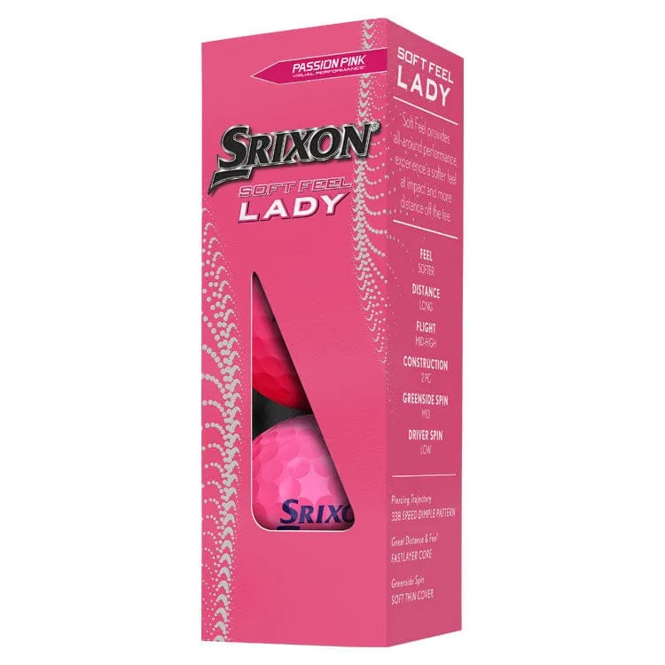 Srixon Soft Feel Ladies Pink Golf Balls 12Pk