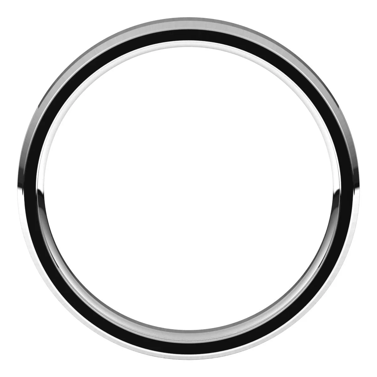 Sterling Silver 3 mm Beveled Edge Comfort Fit Light Band