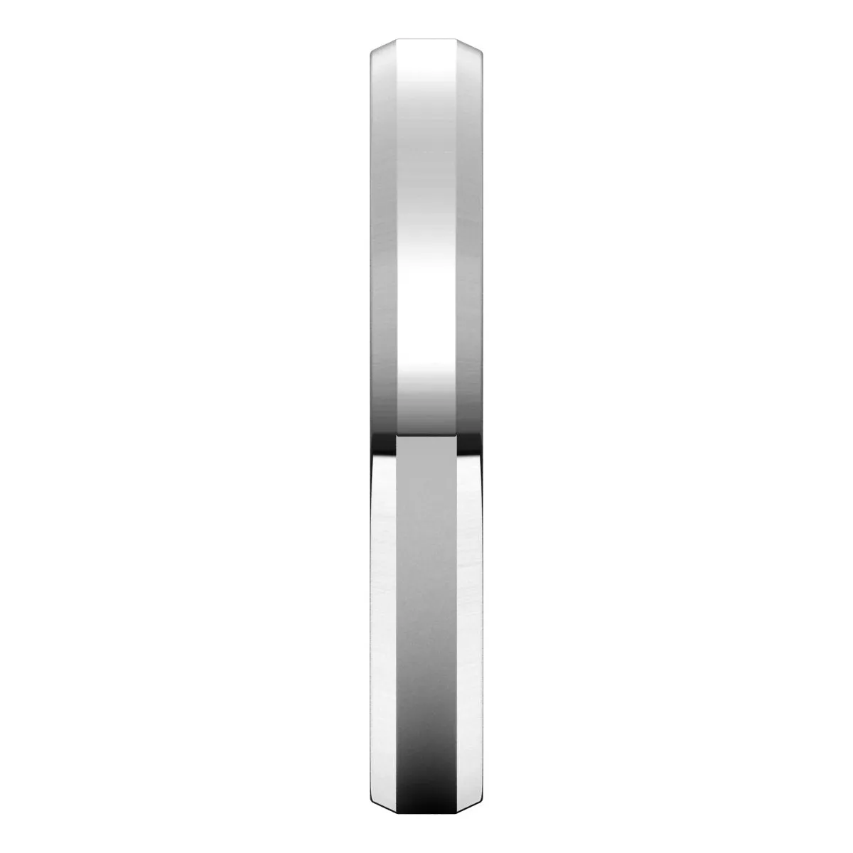 Sterling Silver 3 mm Beveled Edge Comfort Fit Light Band