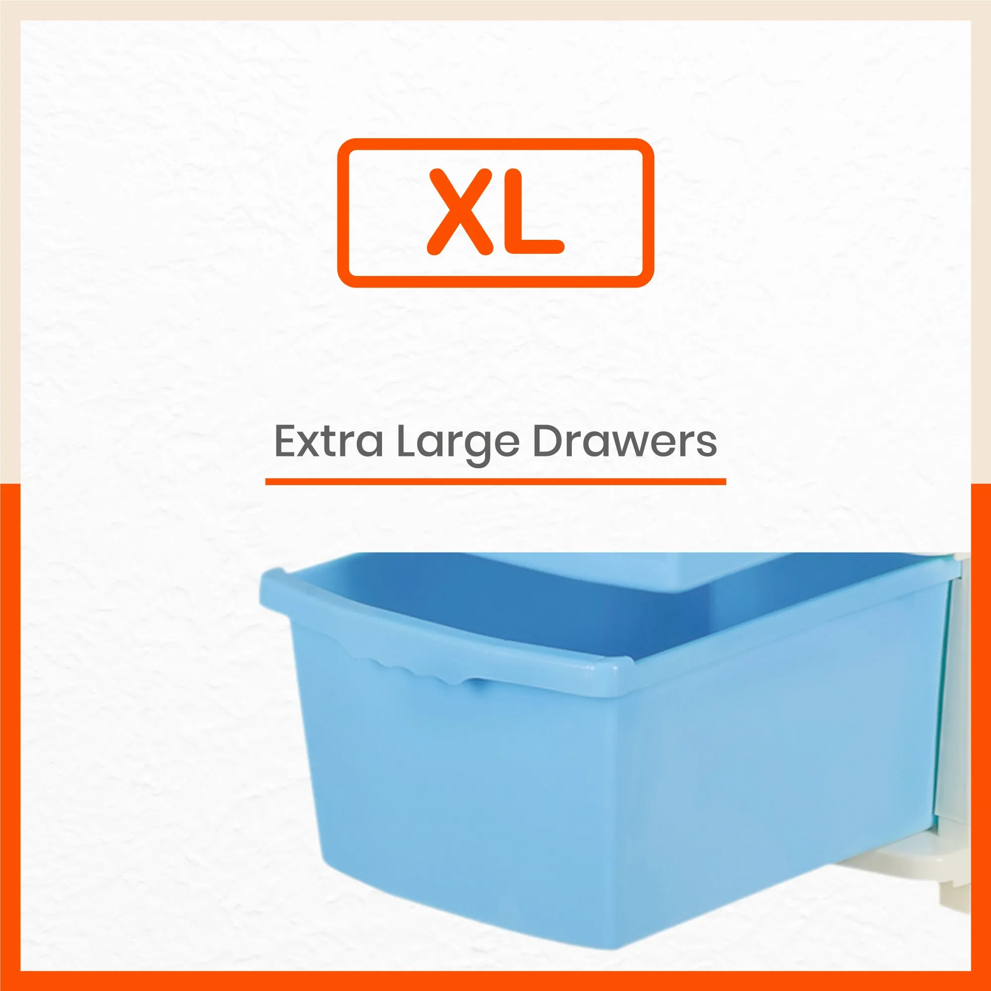 Stomo 5 Drawer Multi-Purpose Storage Organizer for Home and Office (Blue)