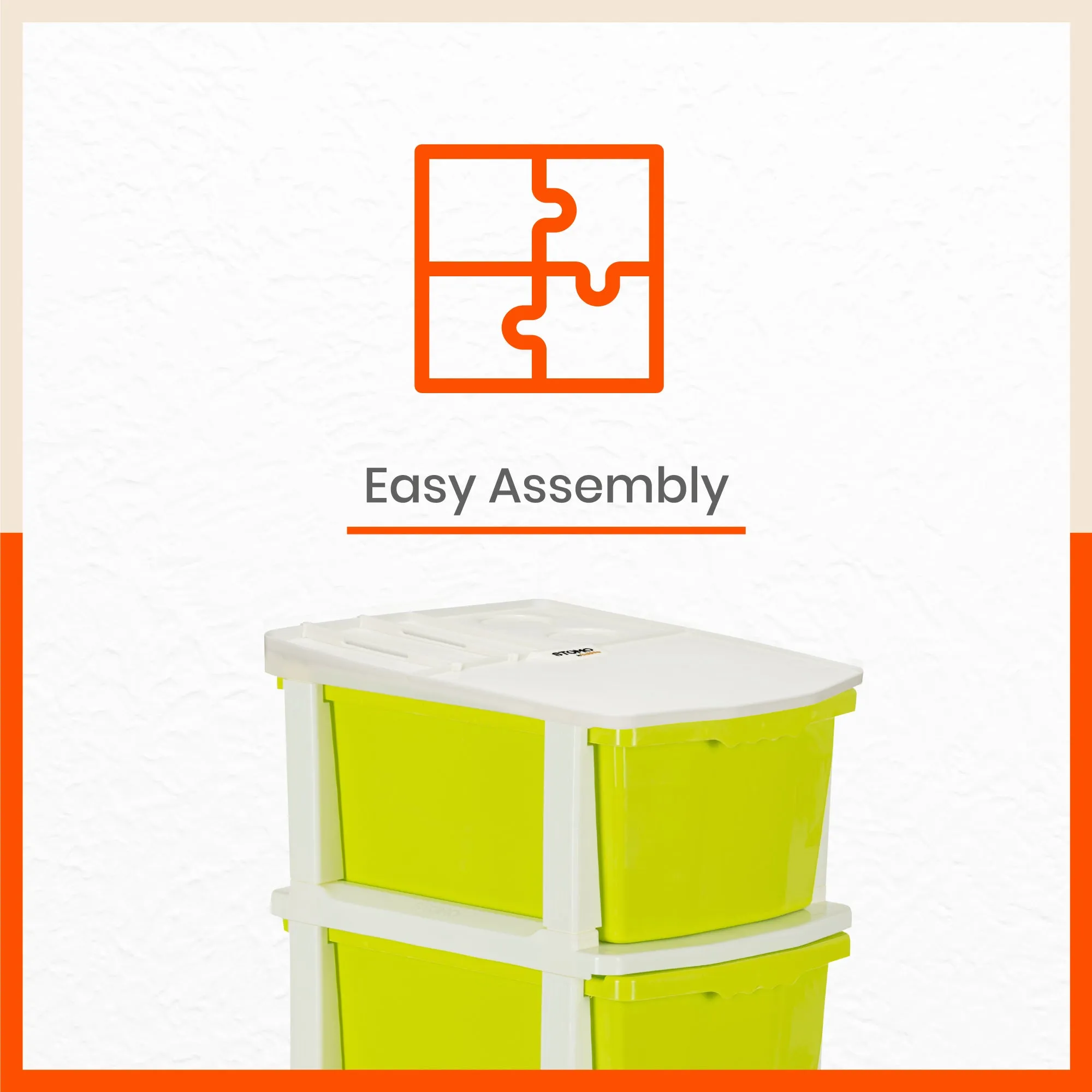 Stomo 5 Drawer Multi-Purpose Storage Organizer for Home and Office (Green)