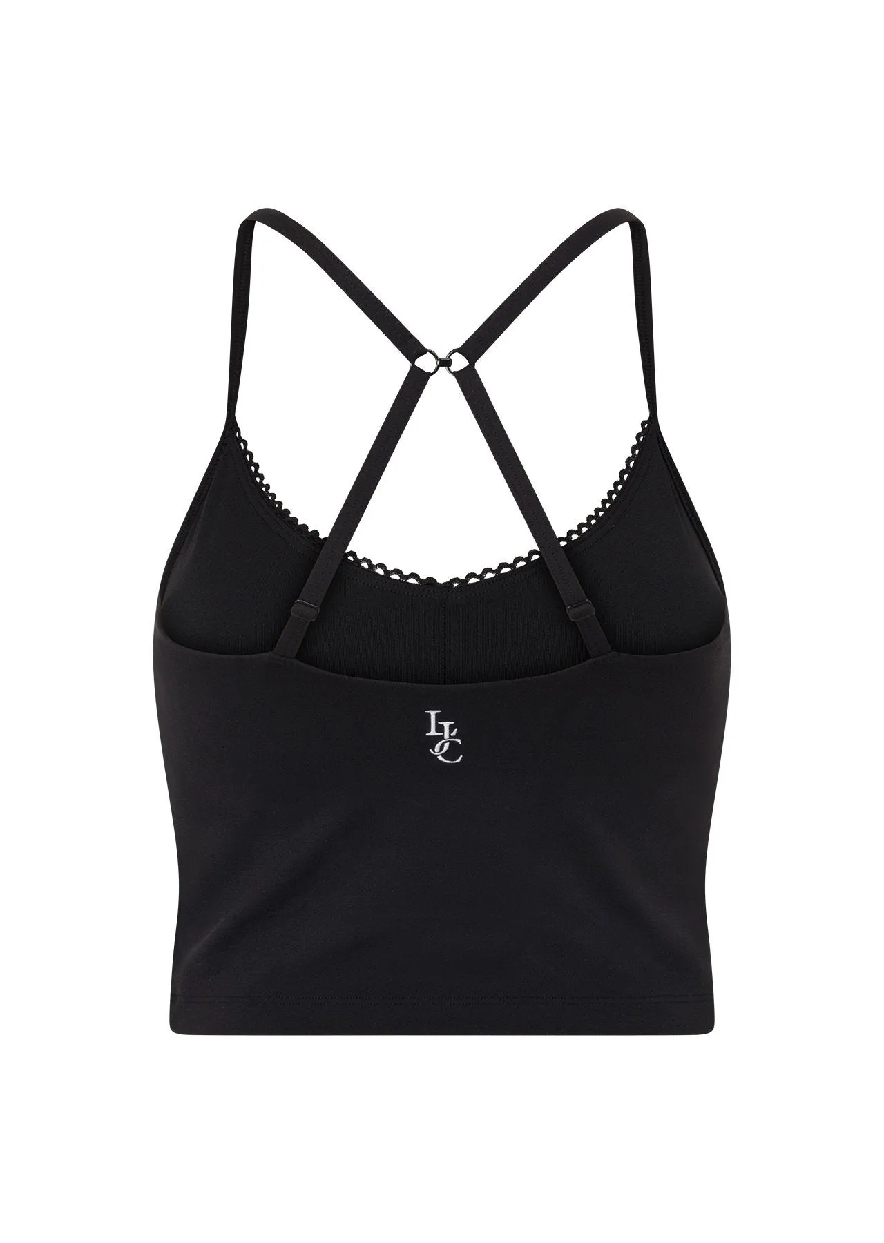 Sweet Thing Cropped Bra Tank Combo | Black