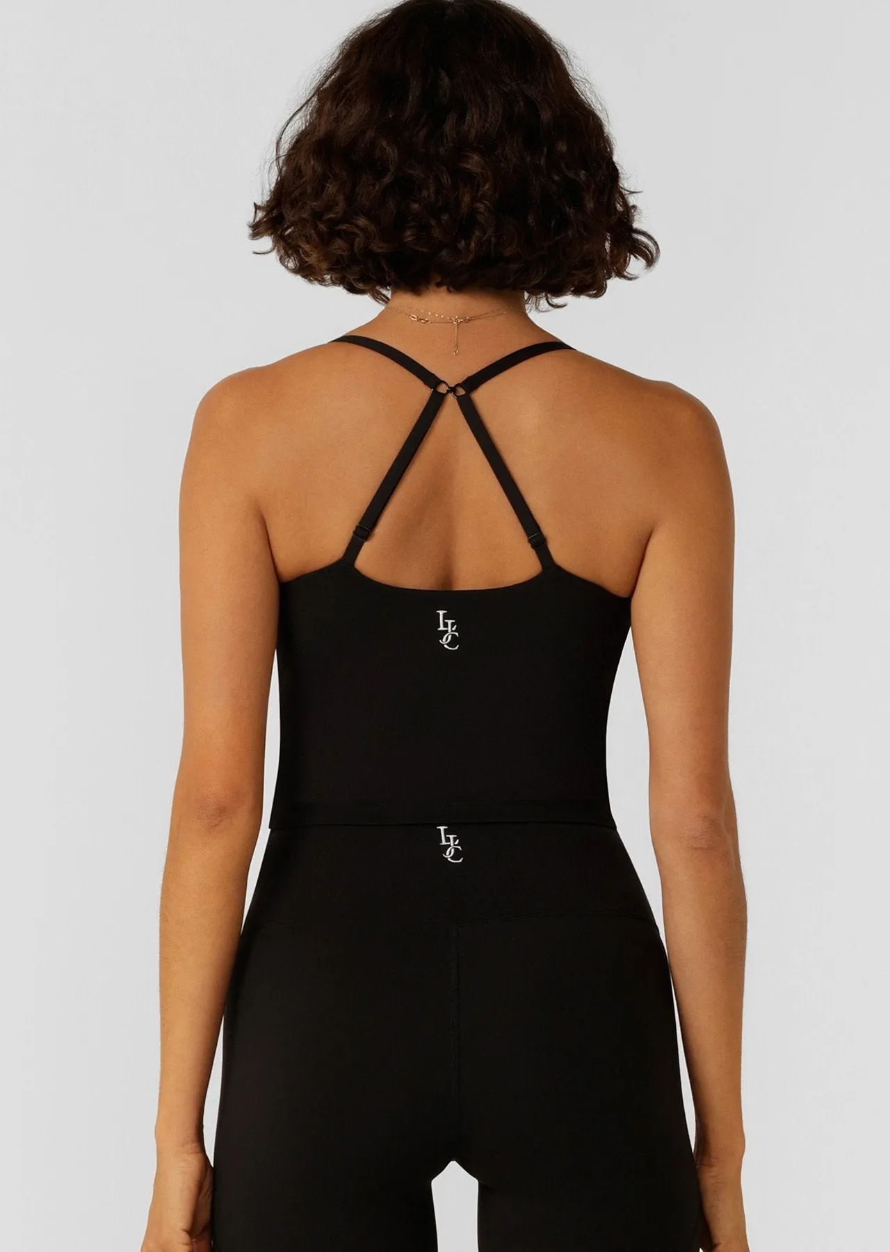 Sweet Thing Cropped Bra Tank Combo | Black