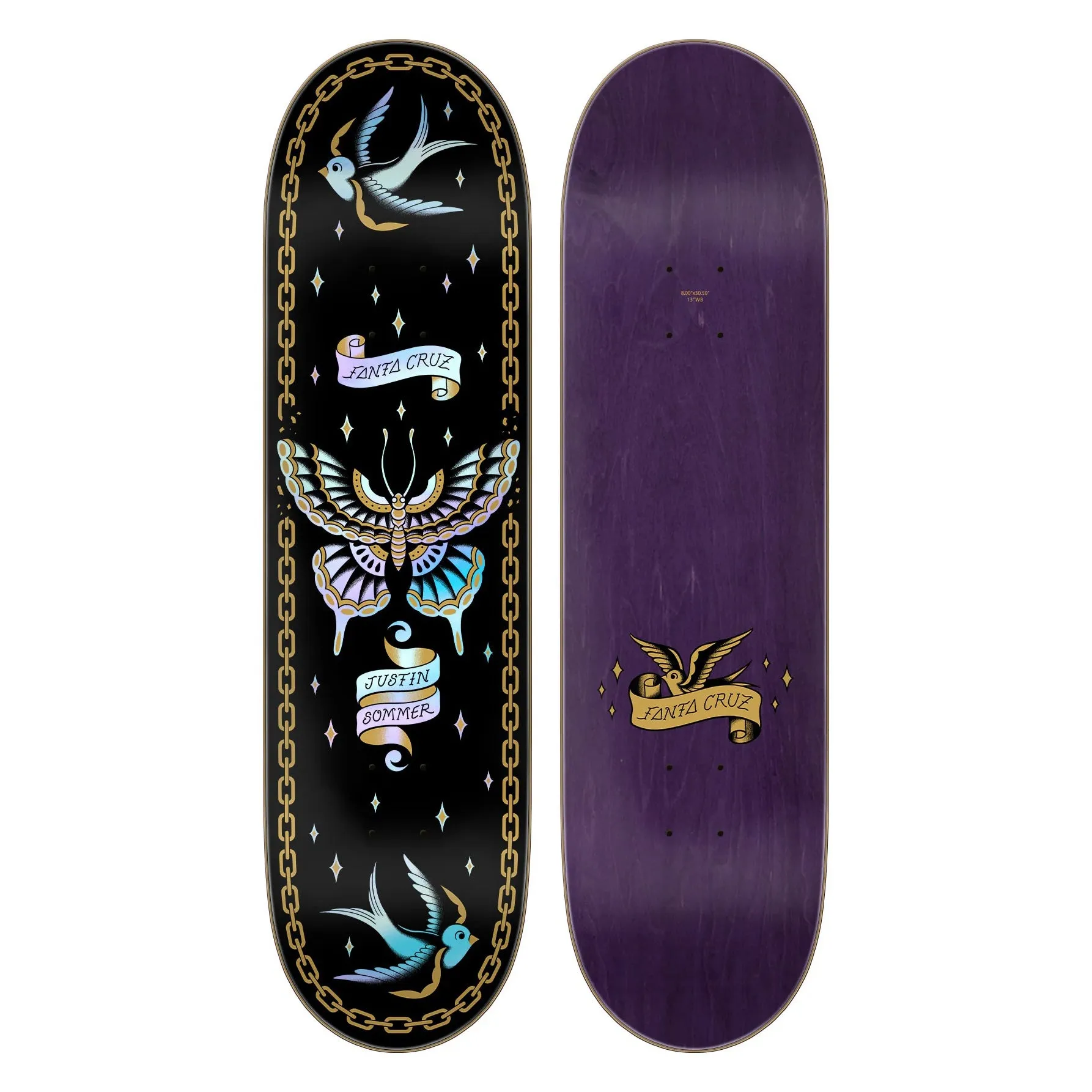 Tabla Skate Santa Cruz Sommer Butterfly Pro 8.0   Lija