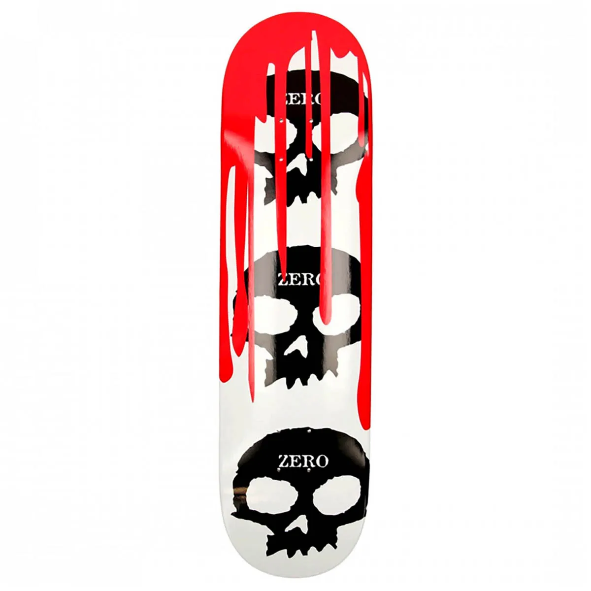 Tabla Skate Zero 3 Skull Blood White Black Red 8.125   Lija