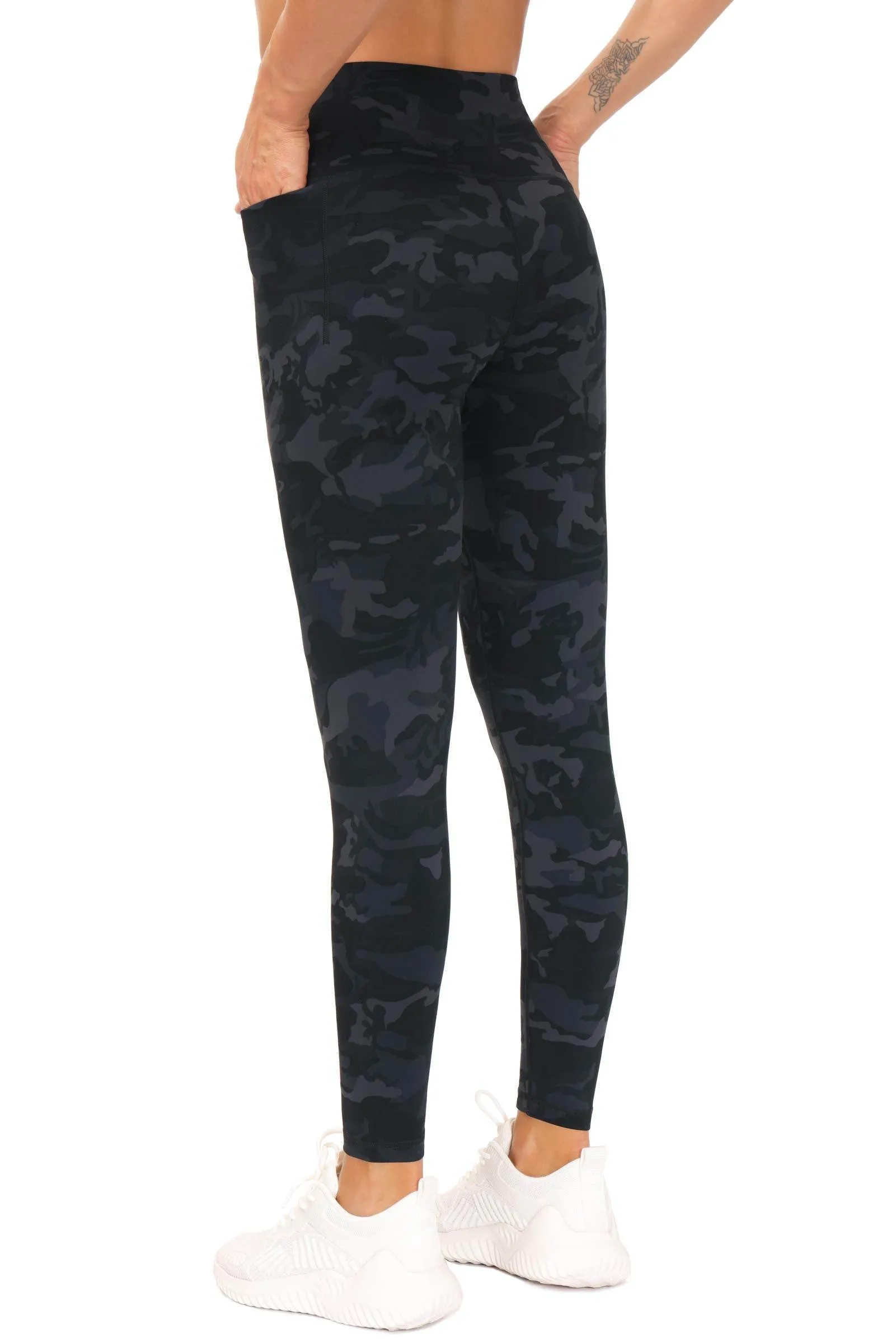 THE GYM PEOPLE Tummy Control Workout Leggings with Pockets High Waist Athletic Yoga Pants for Women Running, Fitness