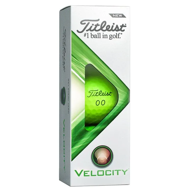 Titleist Velocity - Pelotas de golf verdes (12 unidades)