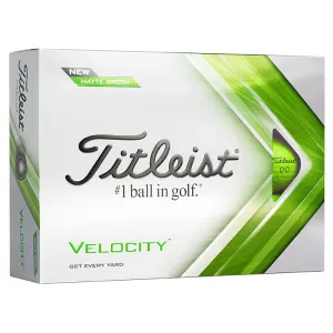 Titleist Velocity - Pelotas de golf verdes (12 unidades)