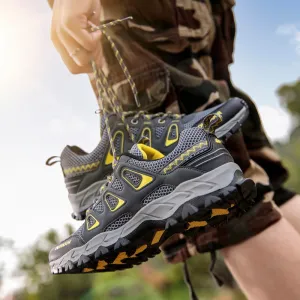 TKN Men's Outdoor Hiking Shoes 2019 Summer Air Mesh Breathable Waterproof Lace-Up Soft Outdoor Sneakers Man Trekking Trail 1981