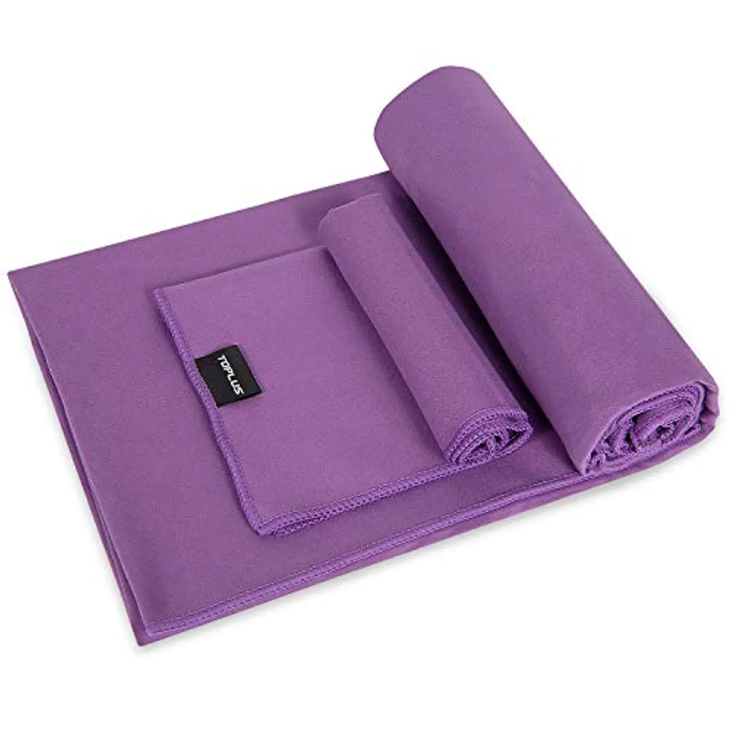 TOPLUS toalla de yoga – absorbente del sudor antideslizante toalla de yoga caliente   toalla de mano 2 en 1 set de microfibra, súper suave, mejor toalla de esterilla de yoga para Bikram Hot Yoga, Pilates, con bolsa de transporte