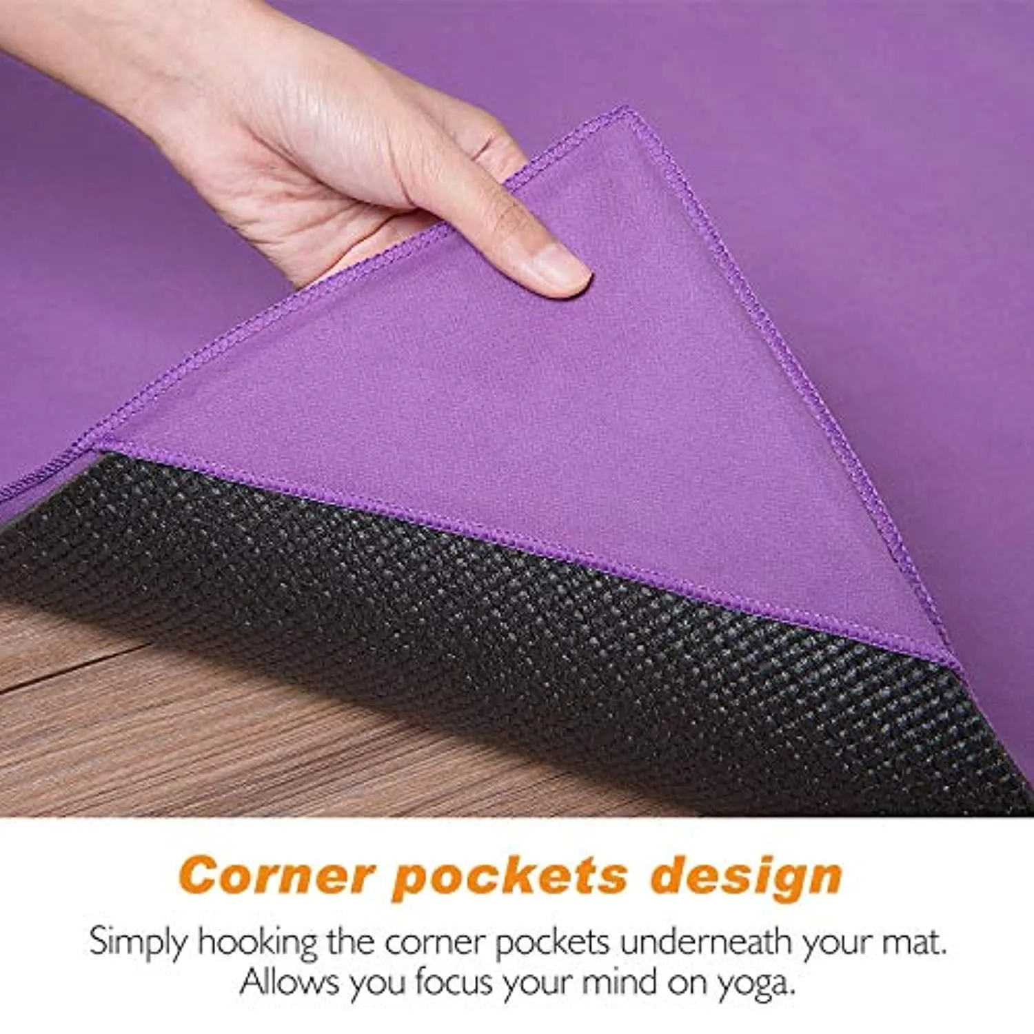 TOPLUS toalla de yoga – absorbente del sudor antideslizante toalla de yoga caliente   toalla de mano 2 en 1 set de microfibra, súper suave, mejor toalla de esterilla de yoga para Bikram Hot Yoga, Pilates, con bolsa de transporte