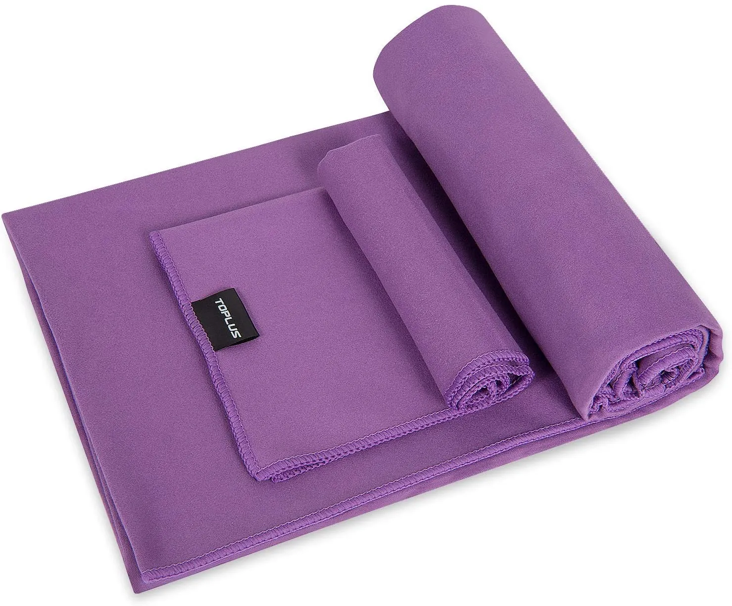TOPLUS toalla de yoga – absorbente del sudor antideslizante toalla de yoga caliente   toalla de mano 2 en 1 set de microfibra, súper suave, mejor toalla de esterilla de yoga para Bikram Hot Yoga, Pilates, con bolsa de transporte
