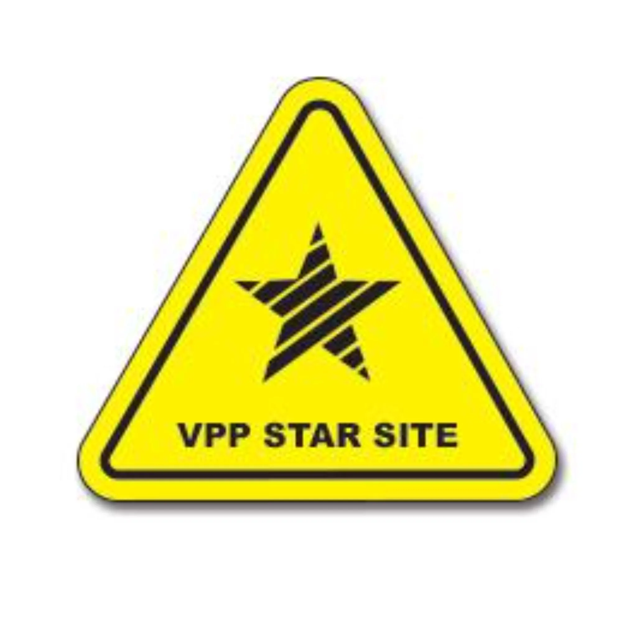 Triangle Hard Hat Decal Full Color - #400051