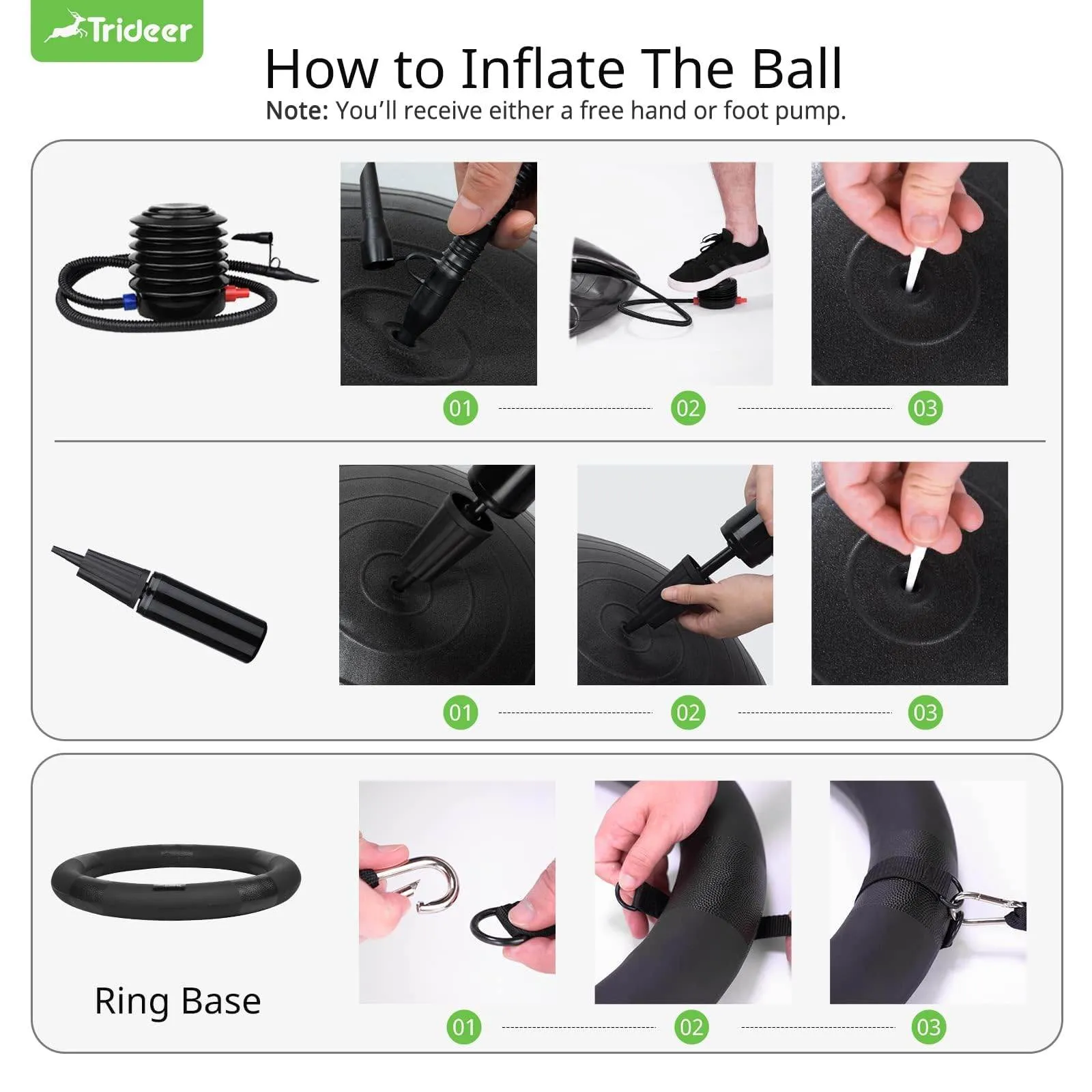 Trideer Ball Chair Yoga Ball Chair Exercise Ball Chair with Base & Bands for Home Gym Workout Ball for Abs, Stability Ball & Balance Ball Seat to Relieve Back Pain (XL(27-30ines/68-75cm), Black)