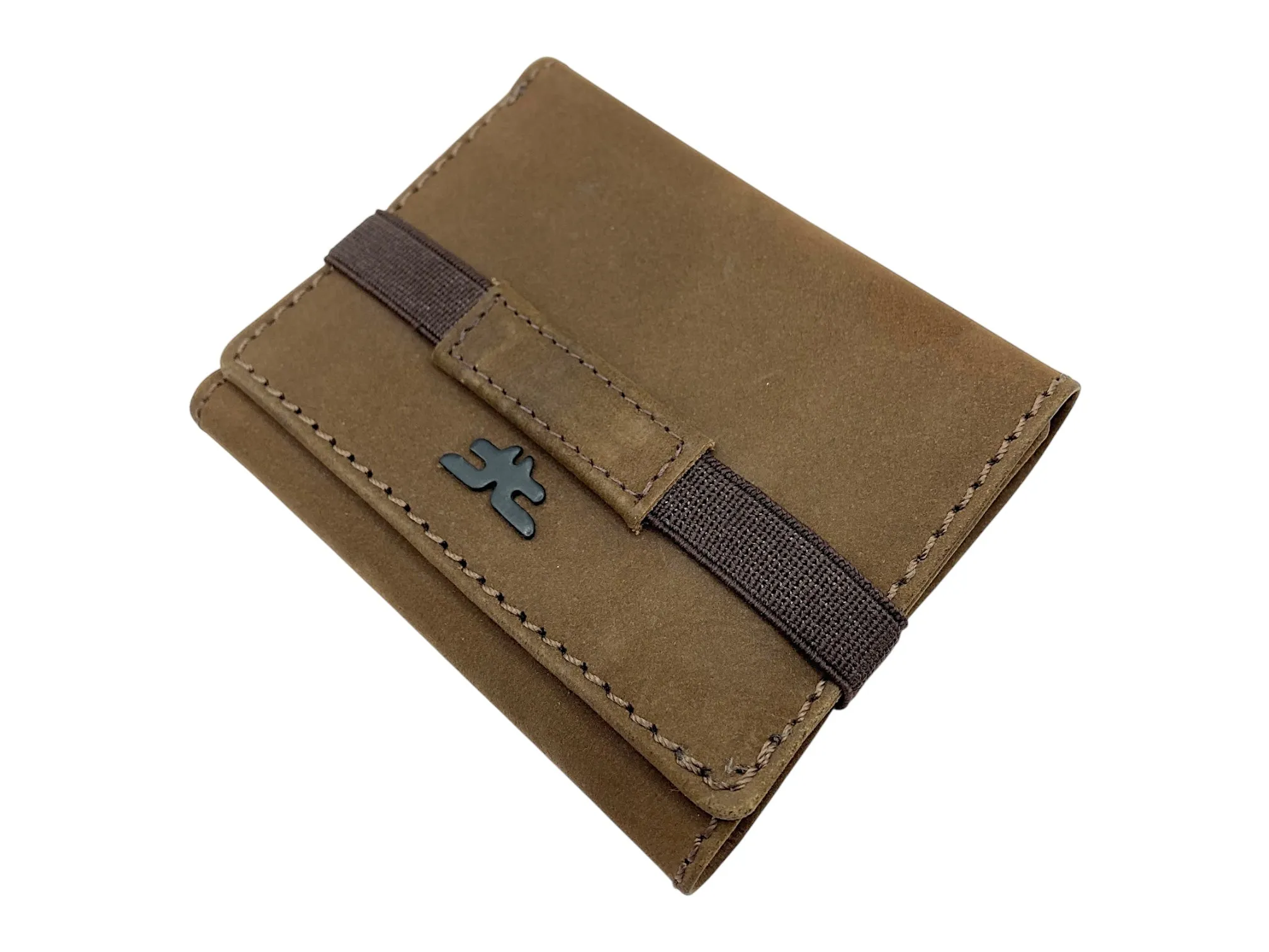 Trifold Wallet RFID Slim Wallets 10 Card Double Stitch # 1159 [Elastic]