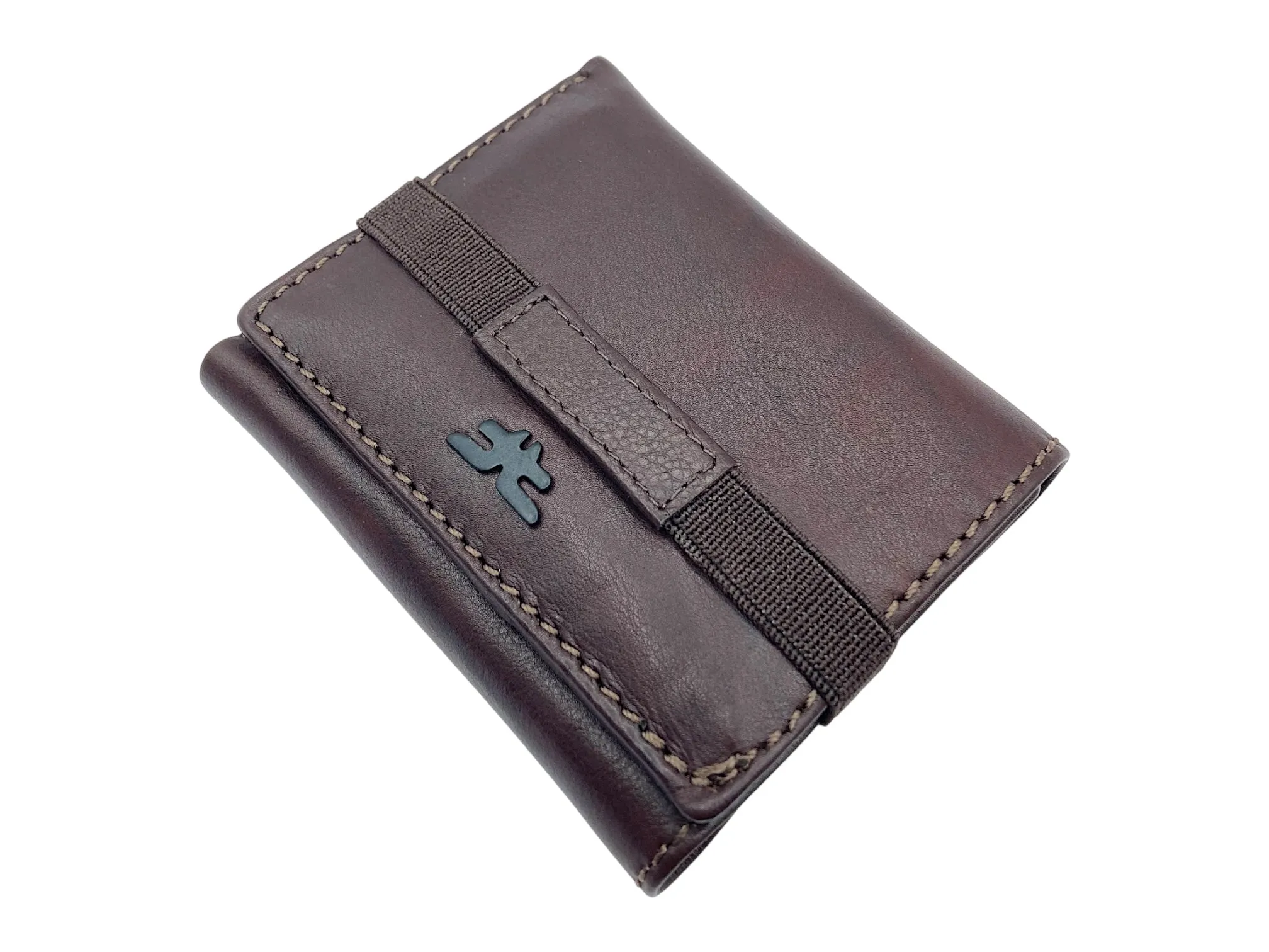Trifold Wallet RFID Slim Wallets 10 Card Double Stitch # 1159 [Elastic]