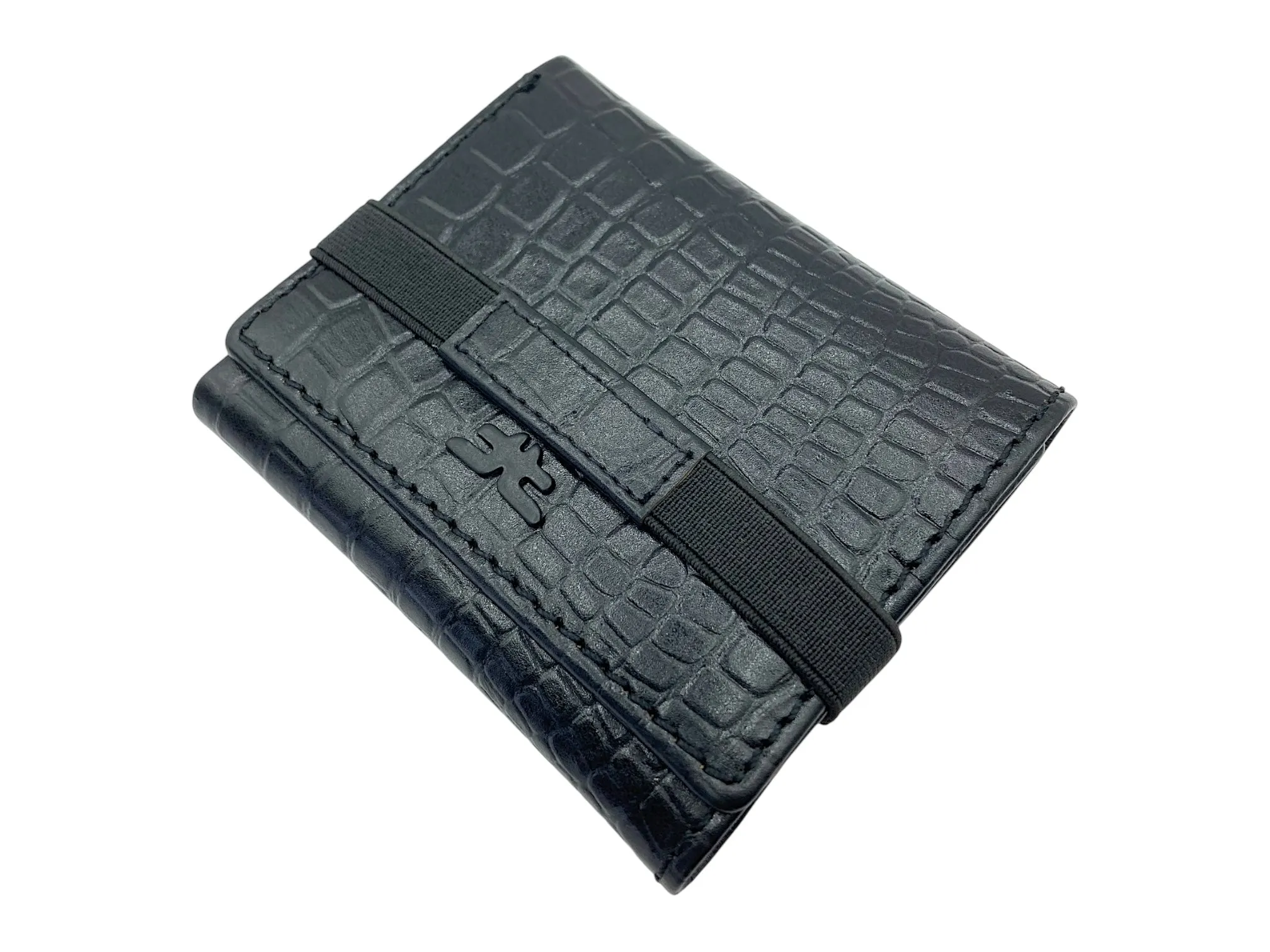 Trifold Wallet RFID Slim Wallets 10 Card Double Stitch # 1159 [Elastic]