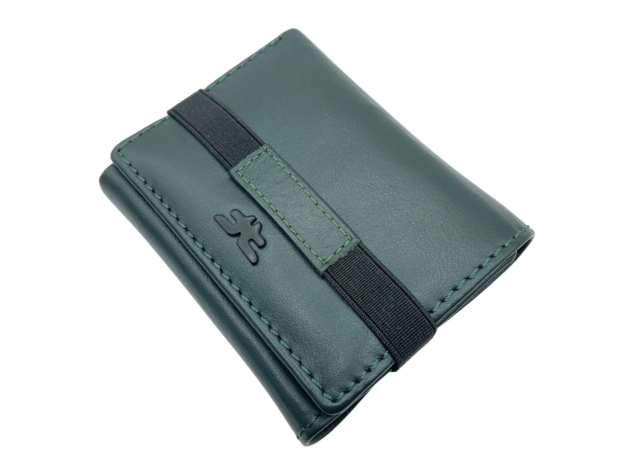 Trifold Wallet RFID Slim Wallets 10 Card Double Stitch # 1159 [Elastic]