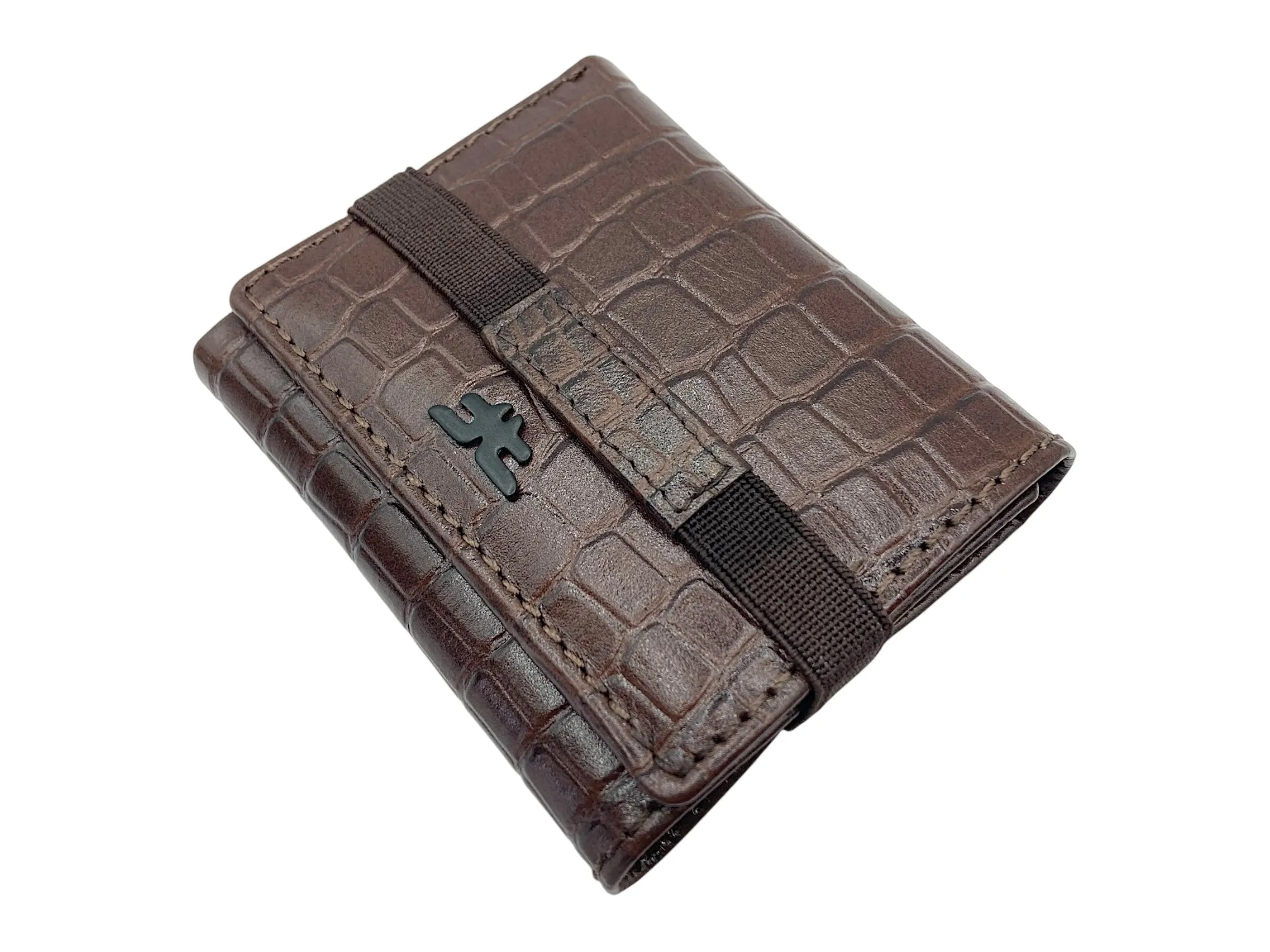 Trifold Wallet RFID Slim Wallets 10 Card Double Stitch # 1159 [Elastic]
