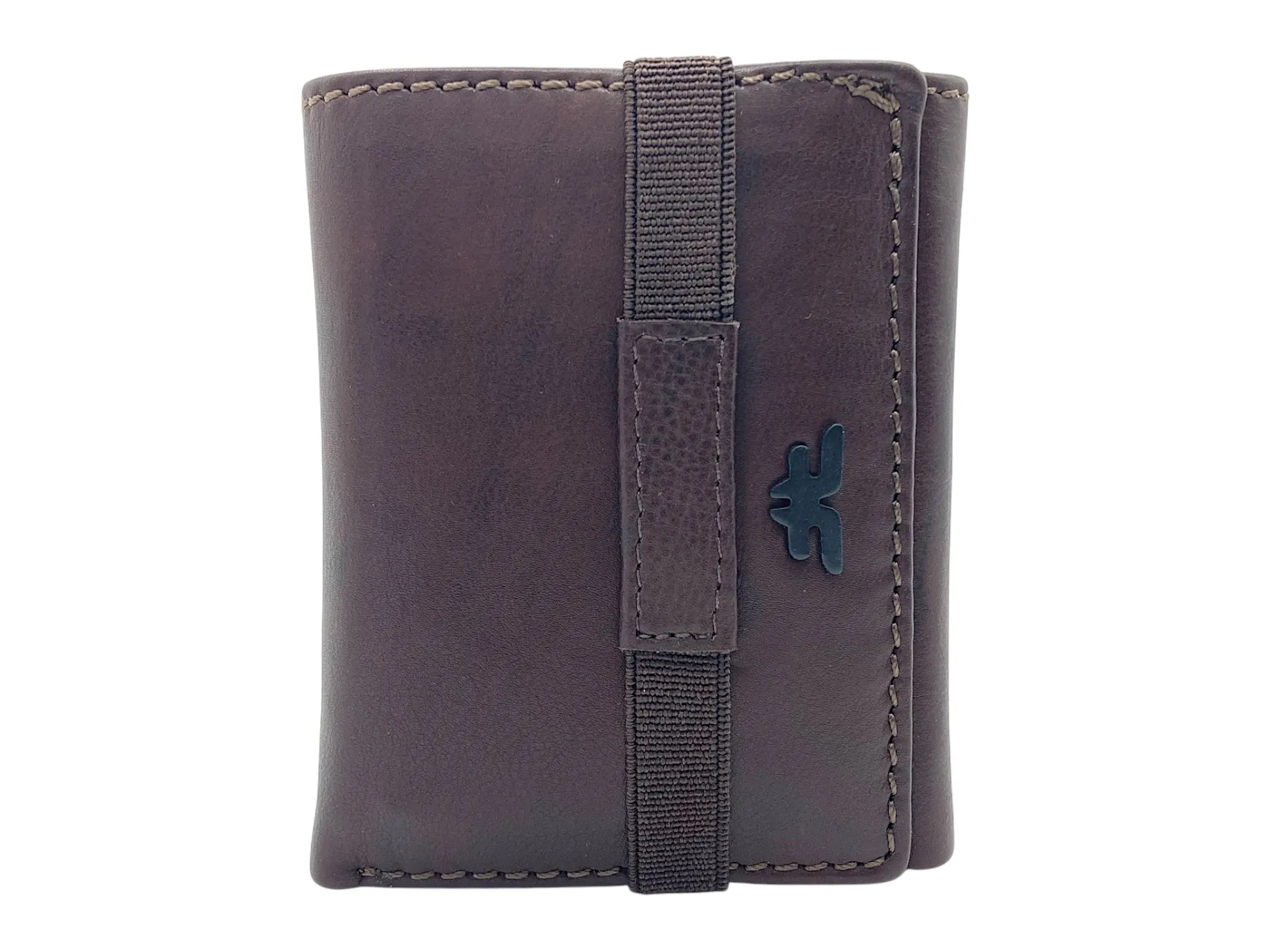 Trifold Wallet RFID Slim Wallets 10 Card Double Stitch # 1159 [Elastic]