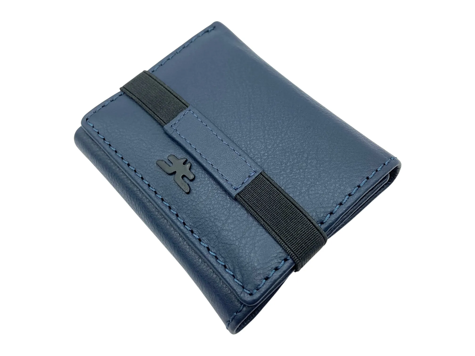 Trifold Wallet RFID Slim Wallets 10 Card Double Stitch # 1159 [Elastic]