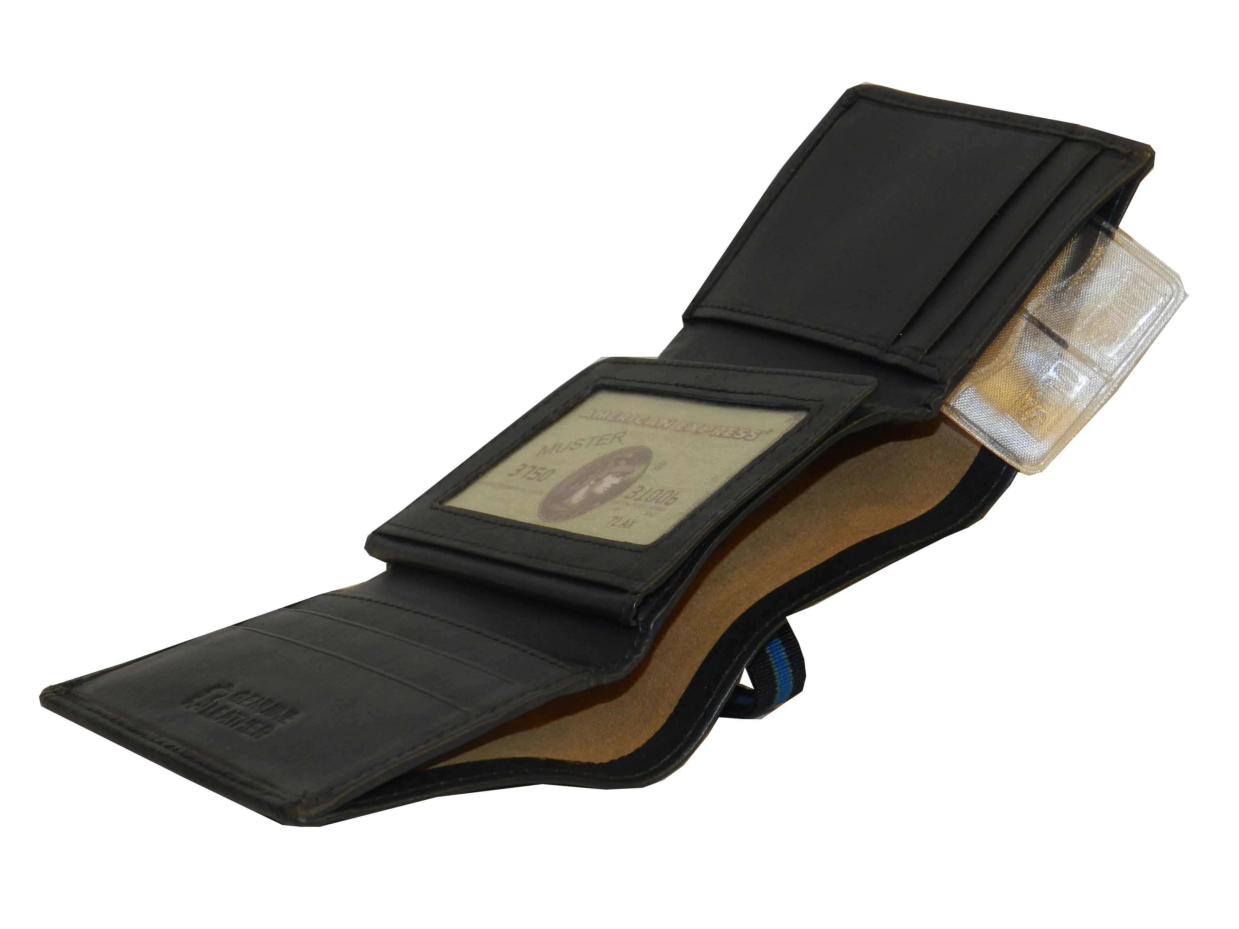 Trikon 8 Card Trifold Wallet Elastic Loop #1539N [Elastic]