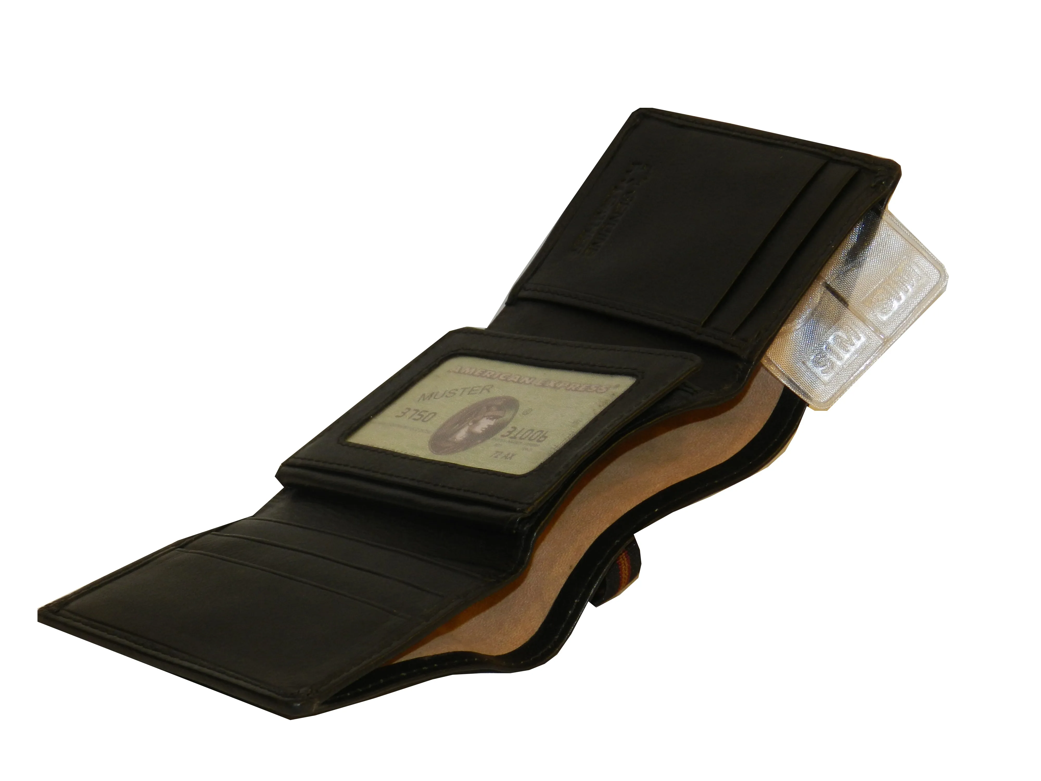 Trikon 8 Card Trifold Wallet Elastic Loop #1539N [Elastic]