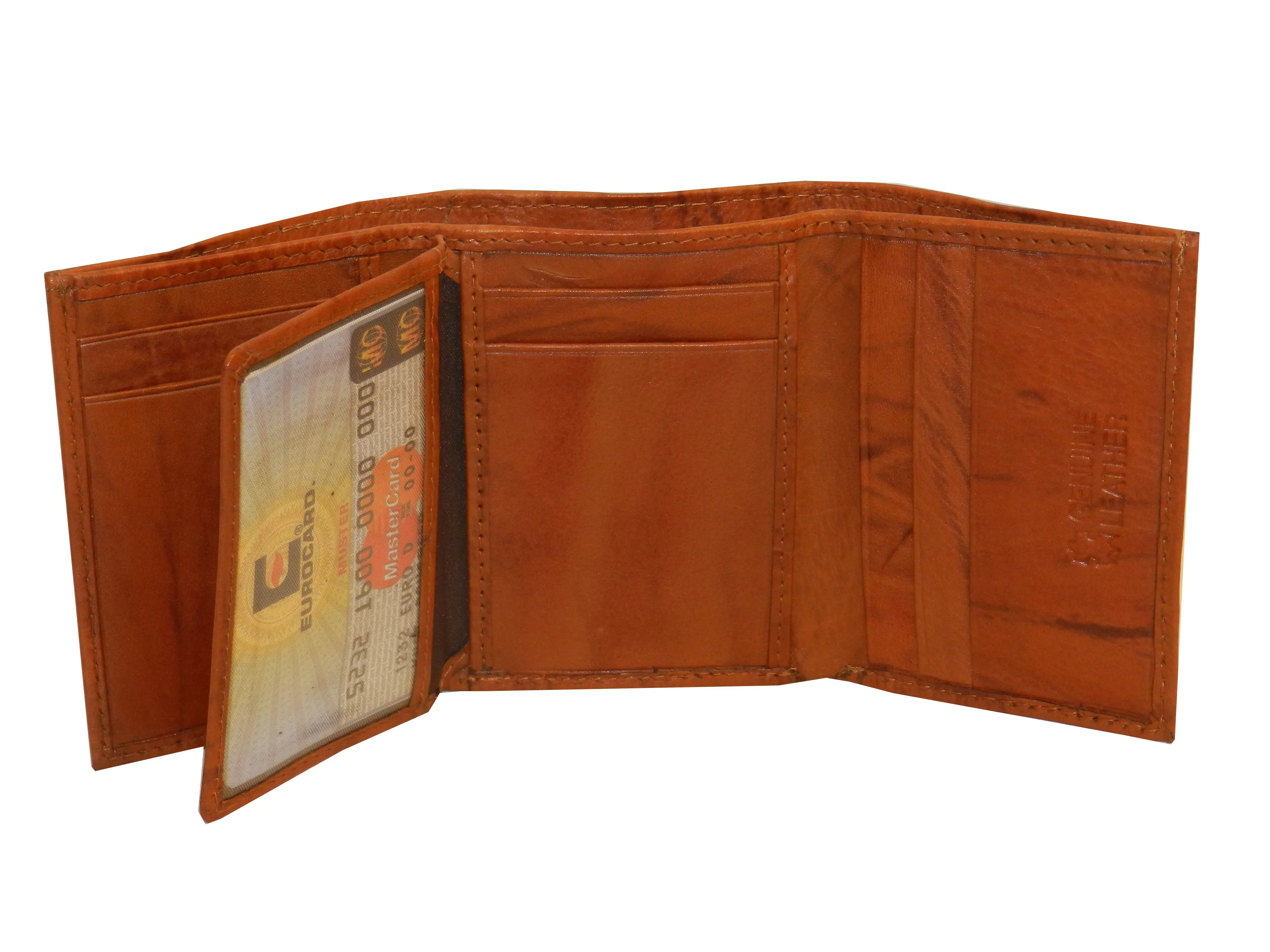 Trikon 8 Card Trifold Wallet Elastic Loop #1539N [Elastic]