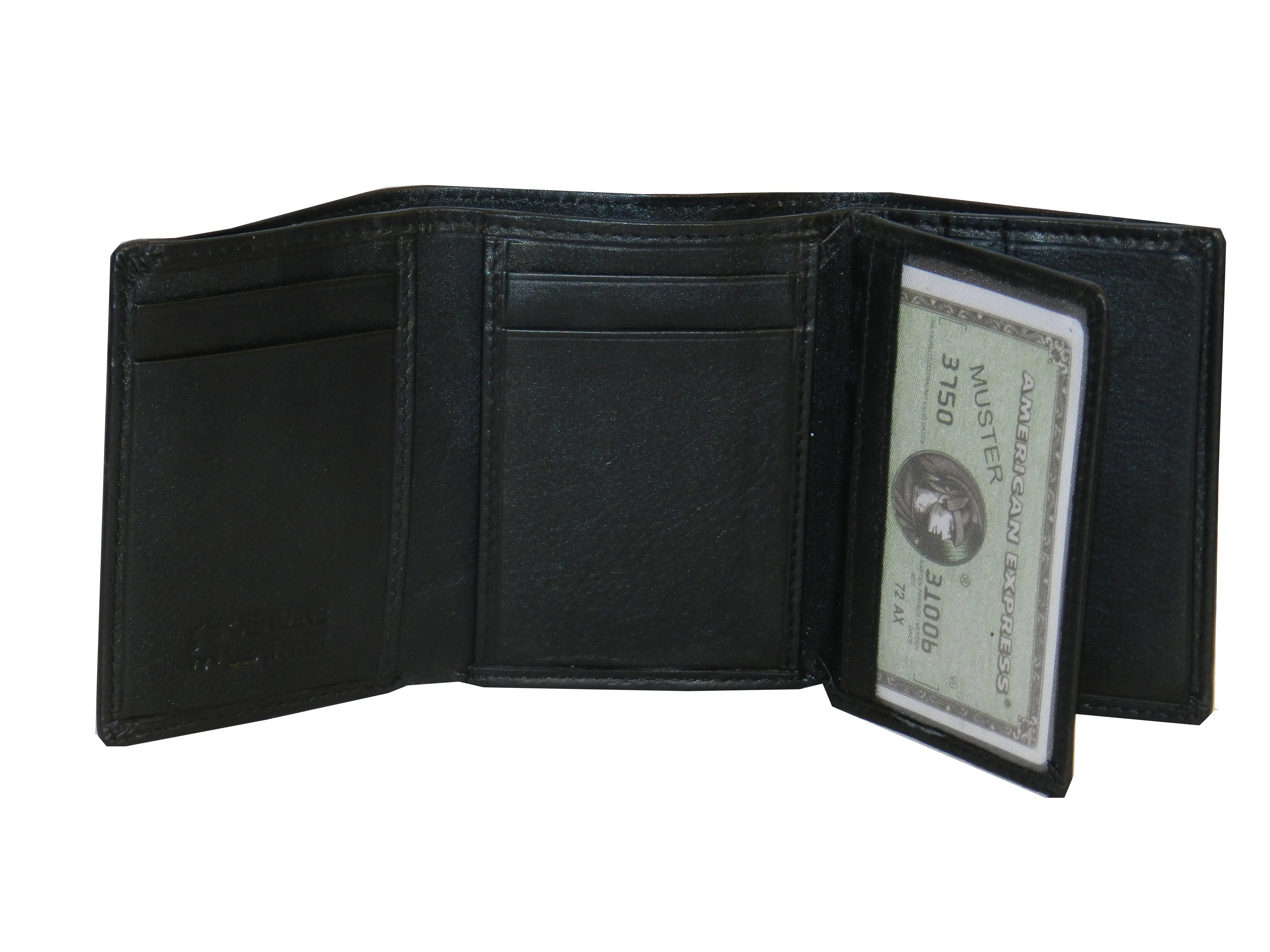 Trikon 8 Card Trifold Wallet Elastic Loop #1539N [Elastic]