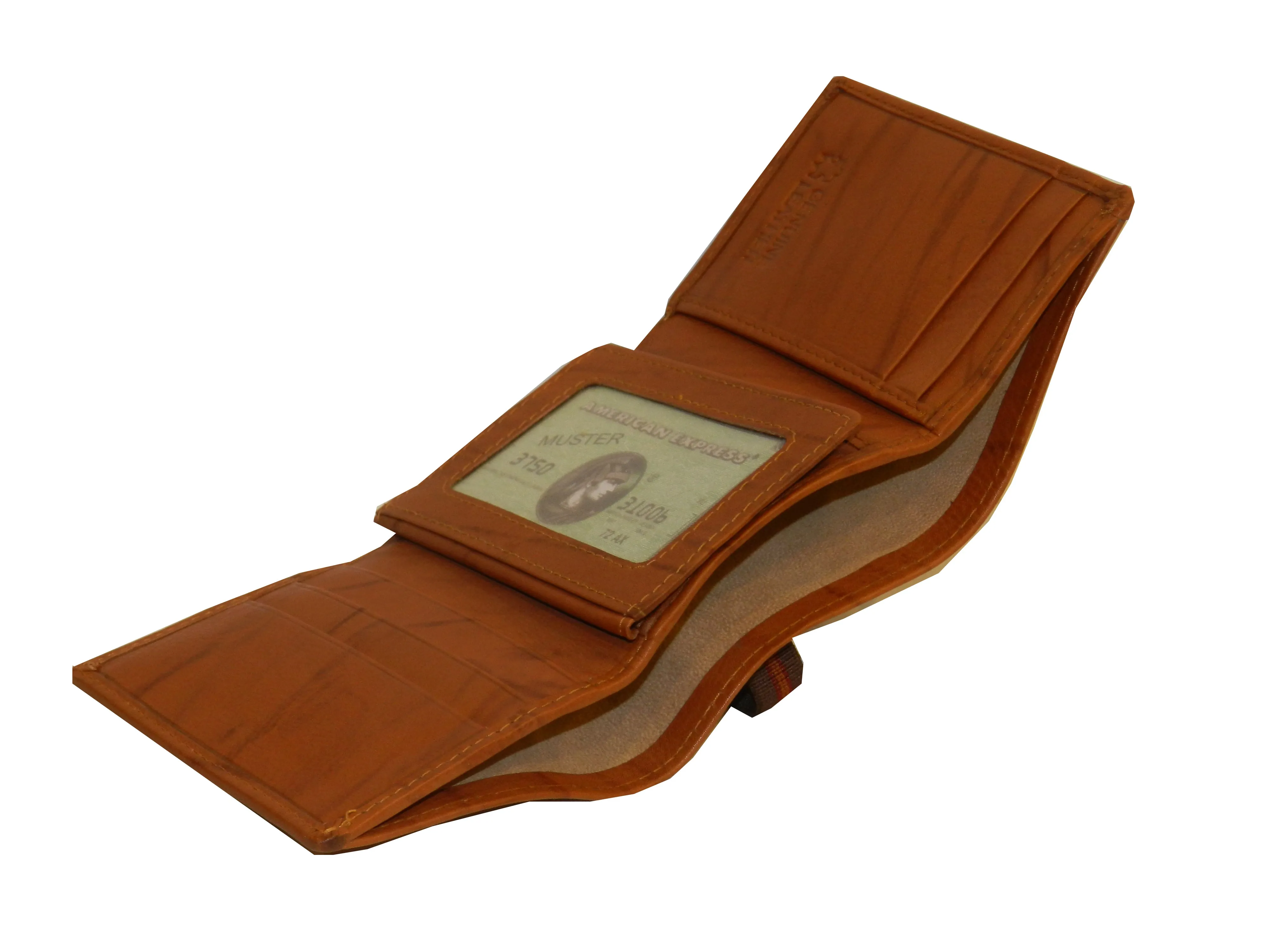 Trikon 8 Card Trifold Wallet Elastic Loop #1539N [Elastic]