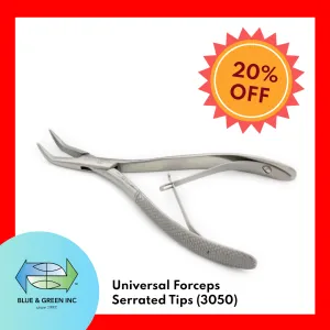 Universal Forceps Serrated Tips (3050)