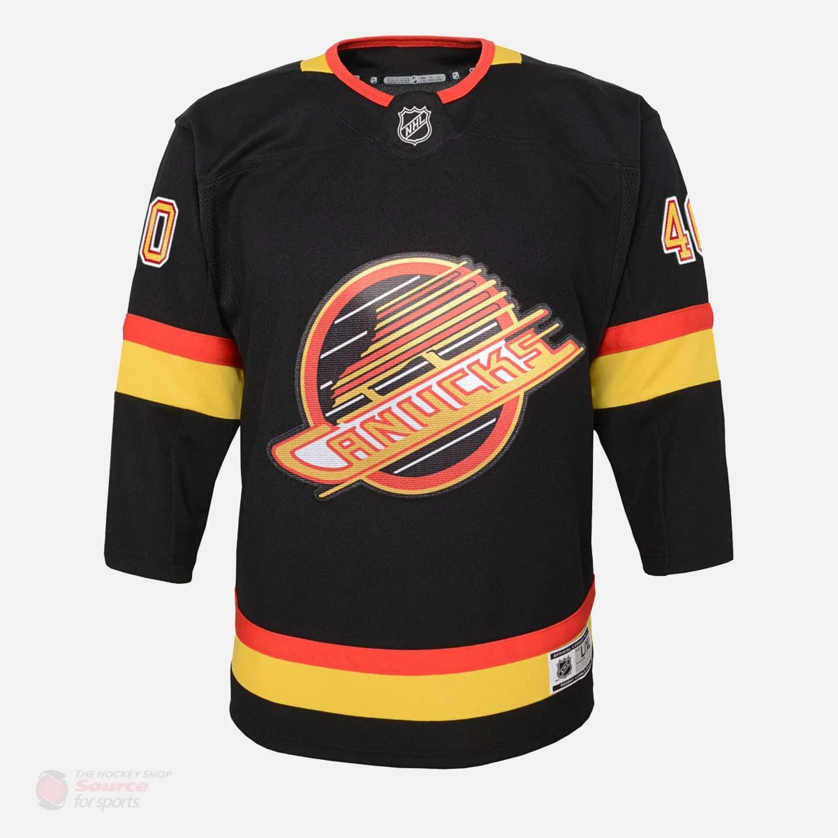 Vancouver Canucks Skate Outer Stuff Premier Junior Jersey - Elias Pettersson