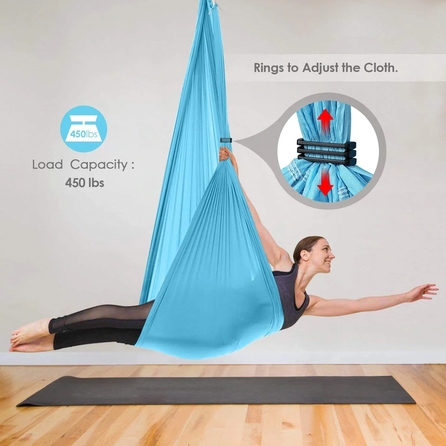 Yoga Flying Swing Hammock Trapeze Sling Inversion Tool for Gym Home Fitness