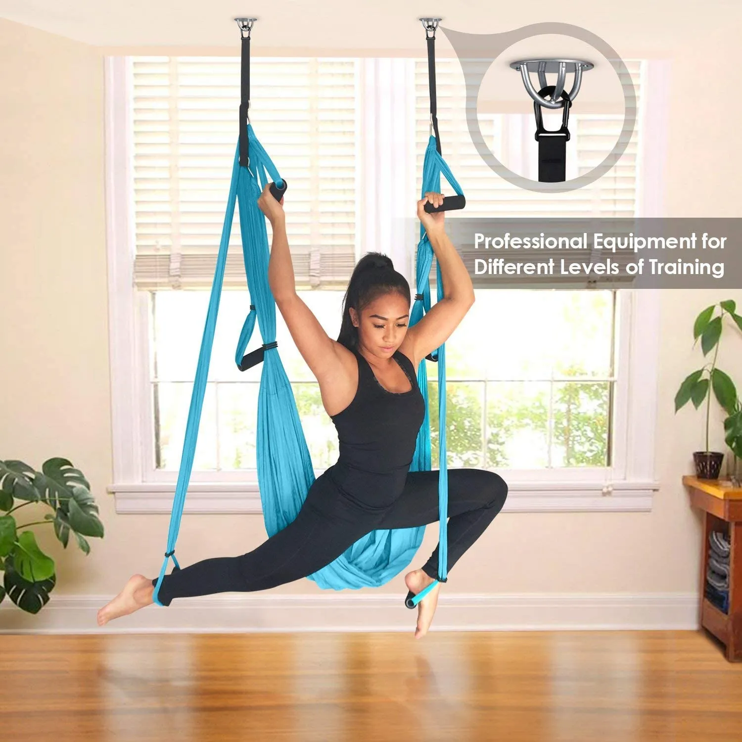 Yoga Flying Swing Hammock Trapeze Sling Inversion Tool for Gym Home Fitness